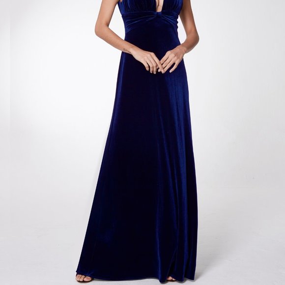 New Velvet Long Evening Prom Gala Maxi Dress. - Picture 2 of 12